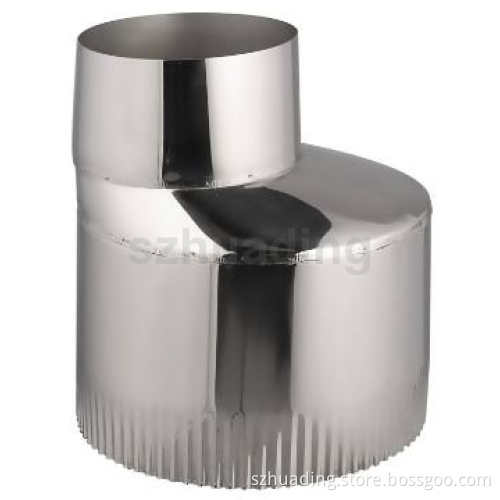 CE and stainless steel pipe Reducer for stove or fireplace